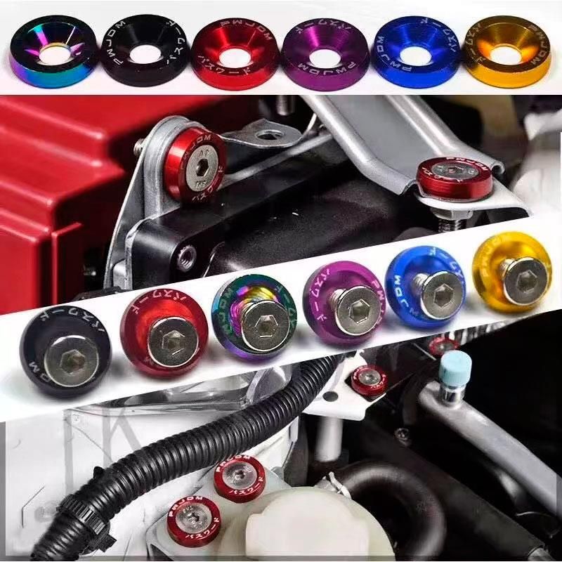 Rondella JDM viola con viti M6X16 - 10unità