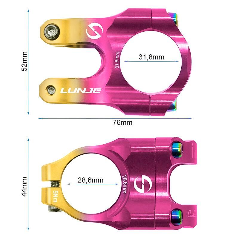 Attacco manubrio per diametro 31,8mm EWPM-003 viola-grigio