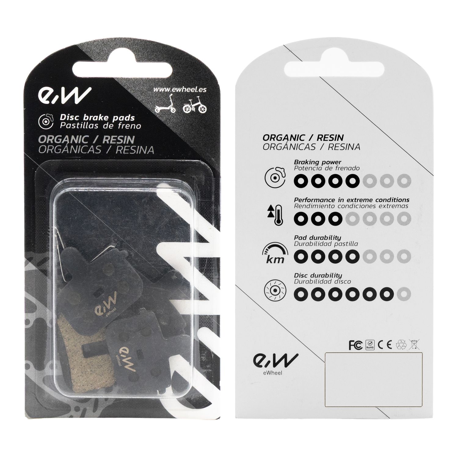 RT001-R pastiglia resina [Ewheel] - 2 set