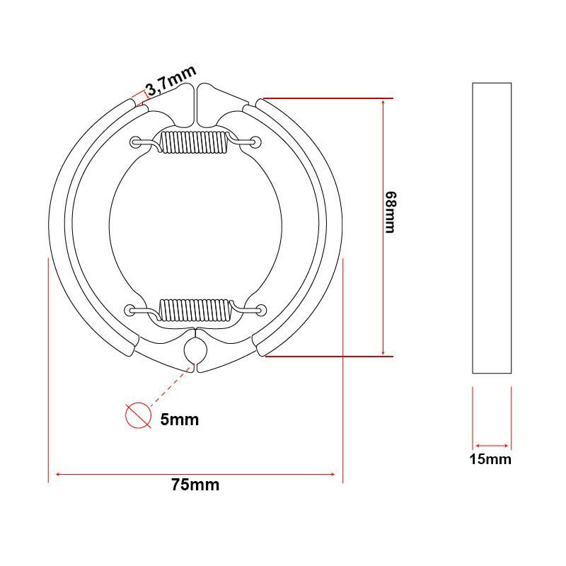 Pastiglia del freno a tamburo per Mi3 lite/Mi4 lite/Motus Scooty 10