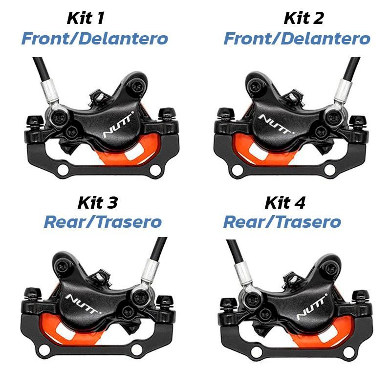 Kit freno idraulico 4 nero A5-D Posteriore [Nutt]