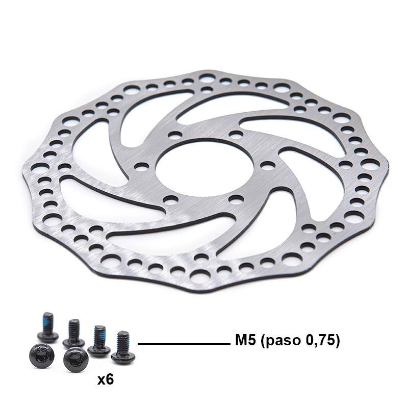 Disco freno R6,2 140mm 6H argento - 48mm