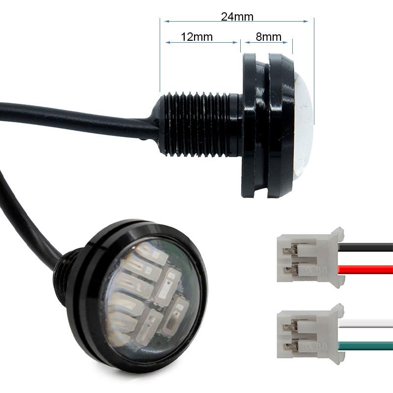 ELU-001 - LED occhio d'aquila rosso 12-20V [Minimotors]