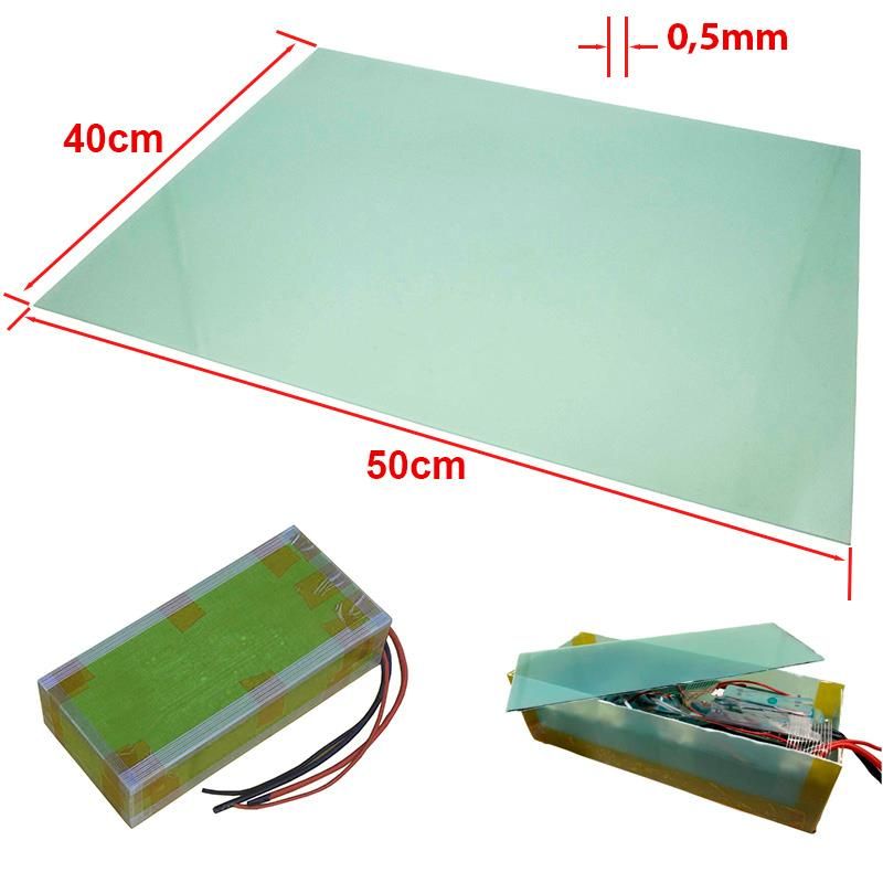 piastra in fibra di vetro 50x40cm 0,5mm
