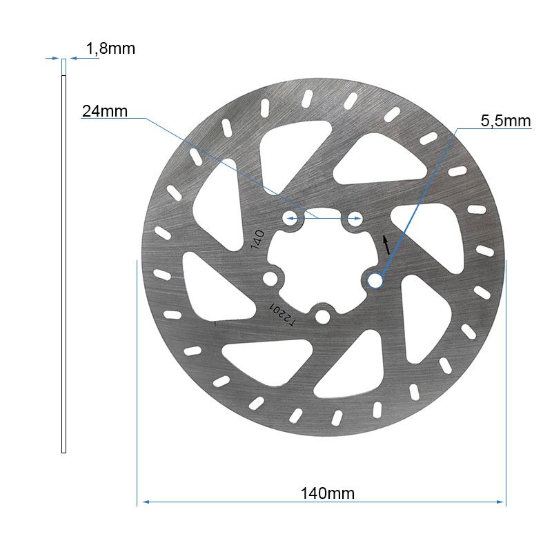 Disco freno per Mi4 - 140 mm - 5H