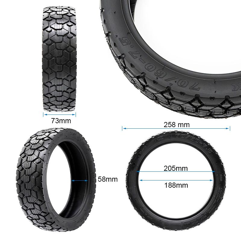 Pneumatico tubeless 70/60-7,5 EWHEEL RHINOTRACK Con gel anti-foratura