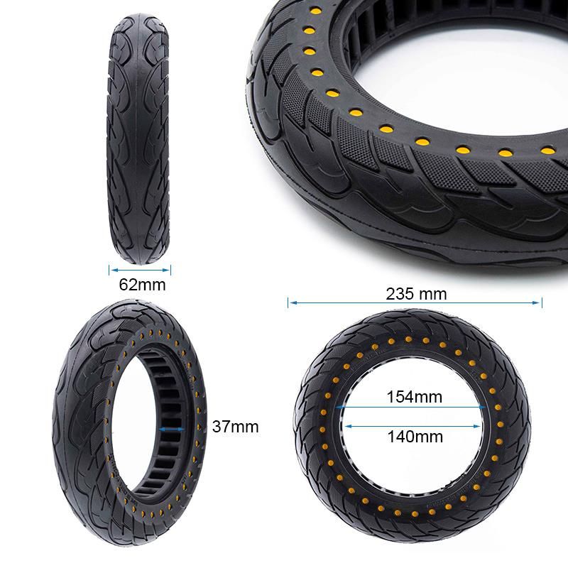 Ruota piena ultraleggera 10x2,5-6,1/B34 - punti gialli [Nedong]