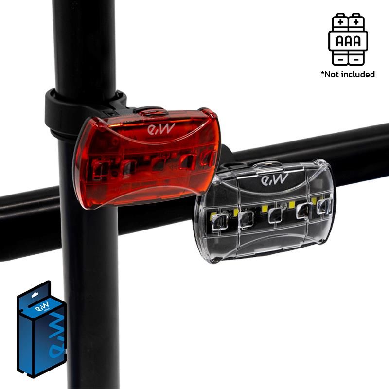 Set di luci LED anteriori e posteriori EWL006 - Rojo/blanco