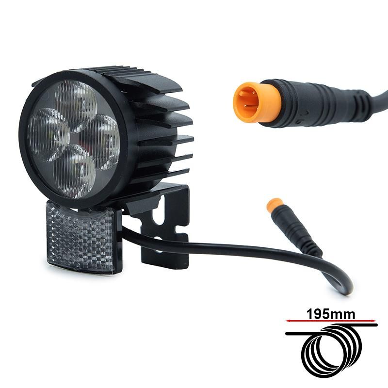 CMM540 - Faro LED con clacson D-032 30-72V per Smartgyro - Nero