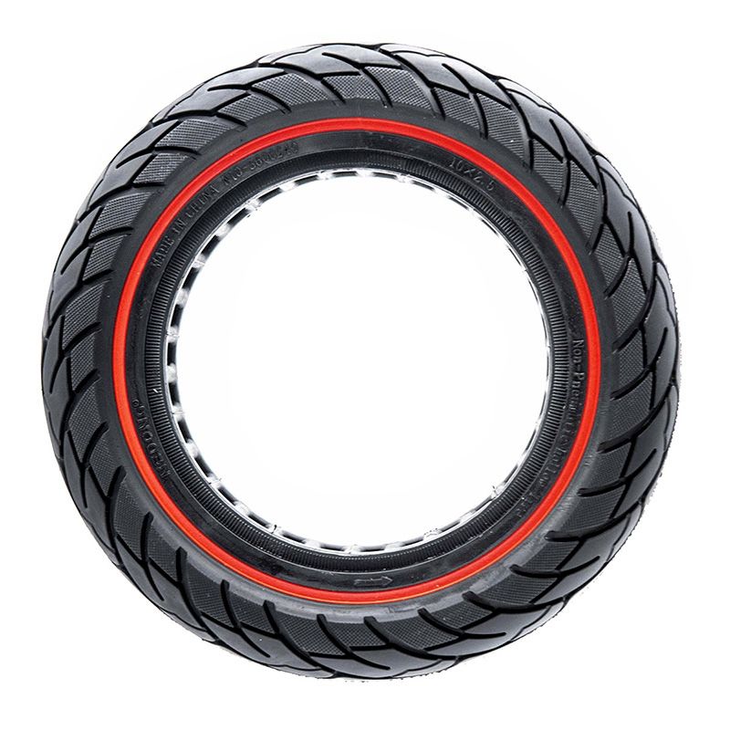 Ruota piena ultraleggera 10x2.5/B34mm - linea nera [Ewheel] - Negro/rojo