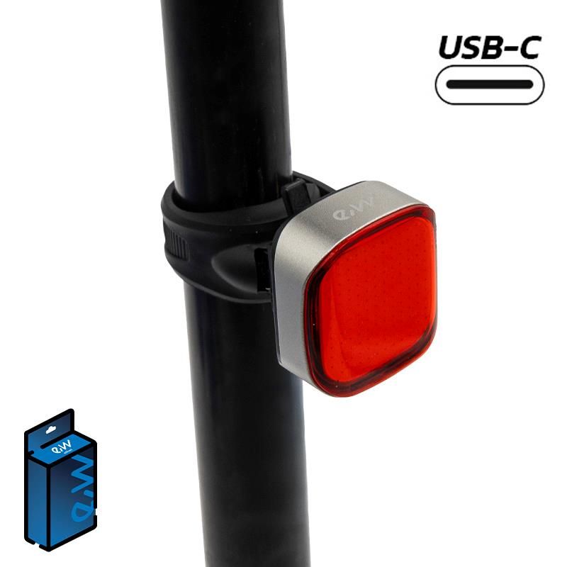 Luce LED posteriore ricaricabile EWL004 - Rosso