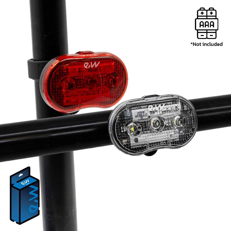 Set di luci LED anteriori e posteriori EWL005 - Blanco/rojo