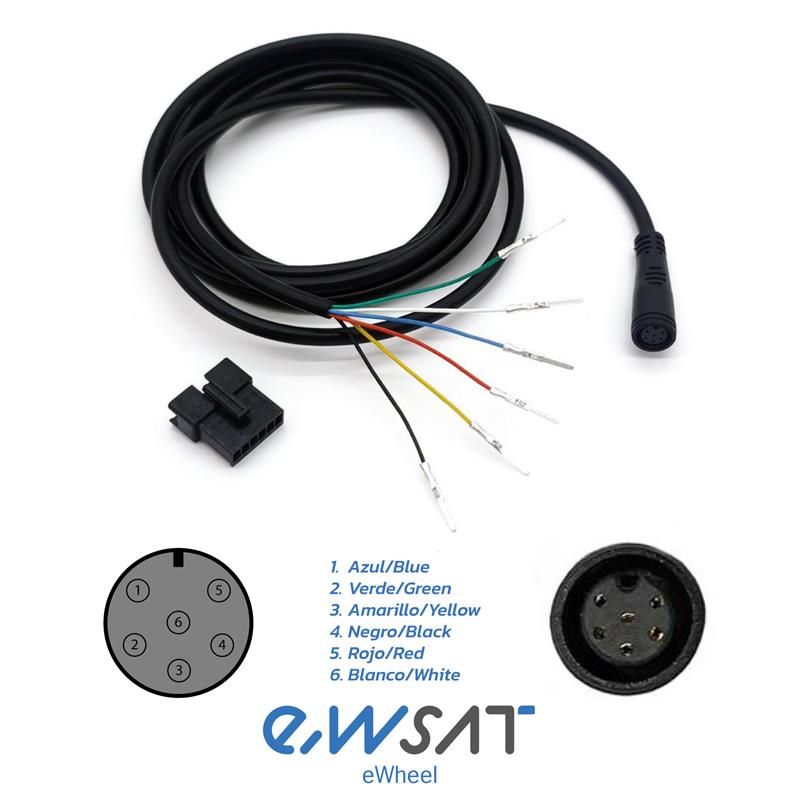 Cavo bus display/controllo Impermeabile 8mm a SM - 1/1 1,45M - Nero