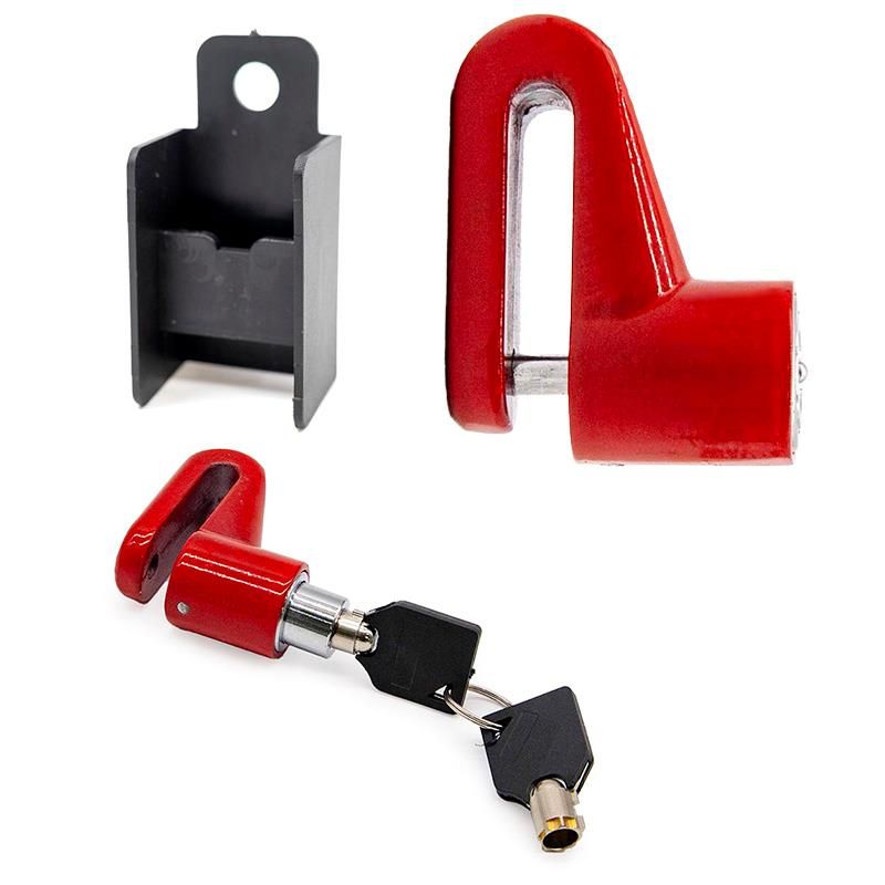 Lucchetto con chiave per disco - Rosso