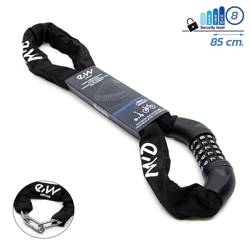 Blocco della catena di password [Ewheel] - 85cm - Nero