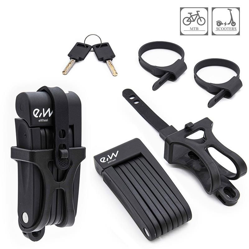 Lucchetto a lamine con chiave - Nero