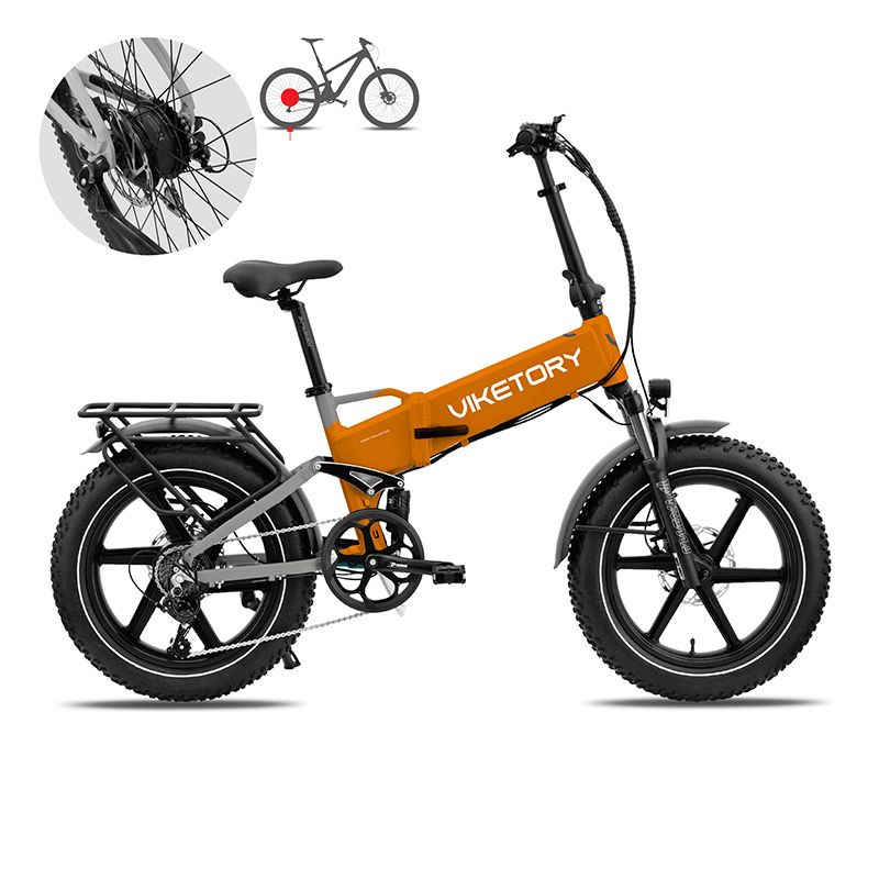 BRAVE ebike FATBIKE Pieghevole Arancione/Grigio
