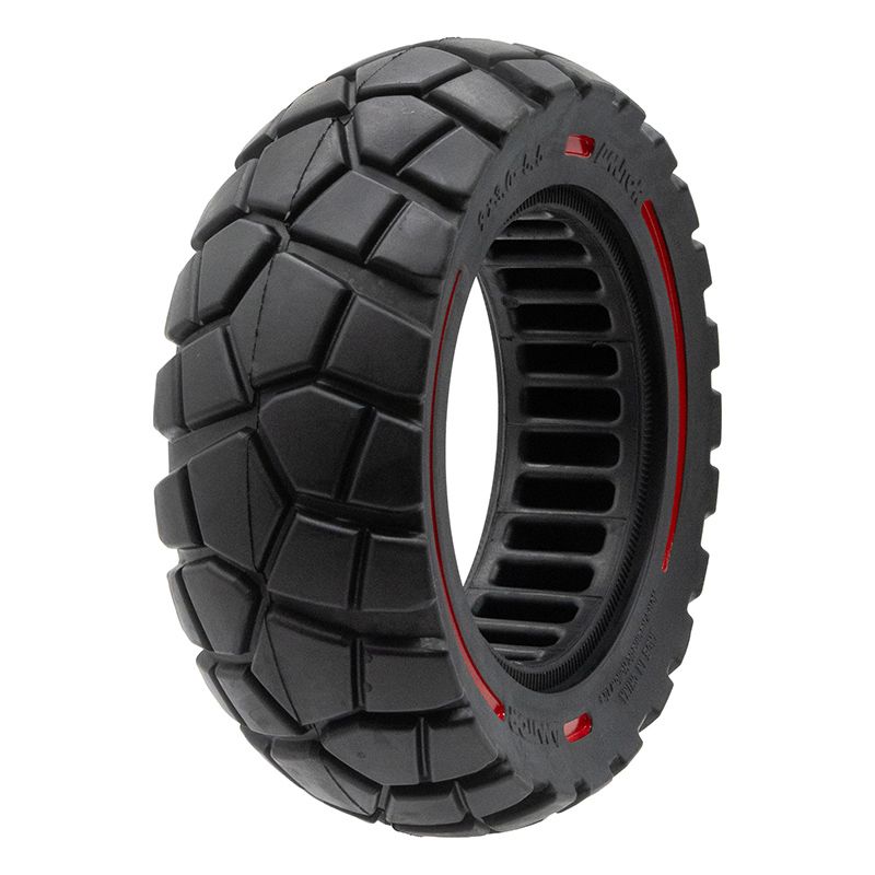 Ruota piena 9x3-5,5 linea rosso-nero [Amitor]