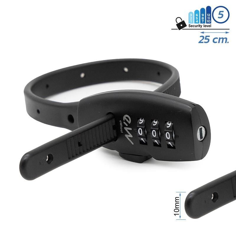 Lucchetto a fascetta EWLK027 nero - Nero