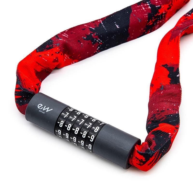 Candado de contraseña EWLK022 funda tela roja - Rosso