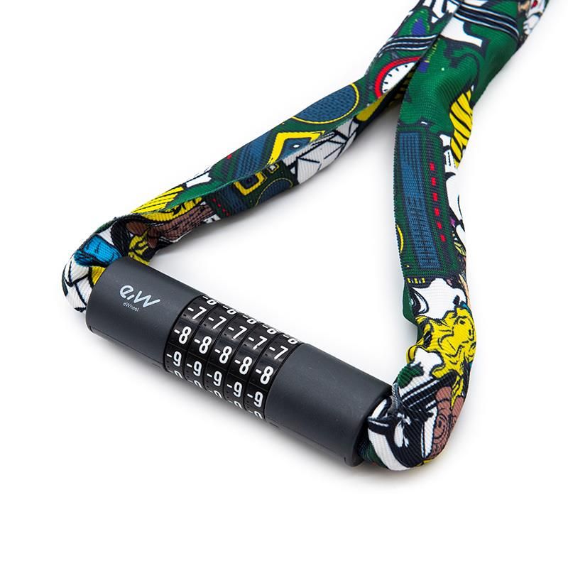 Candado de contraseña EWLK022 funda tela roja - Grafiti