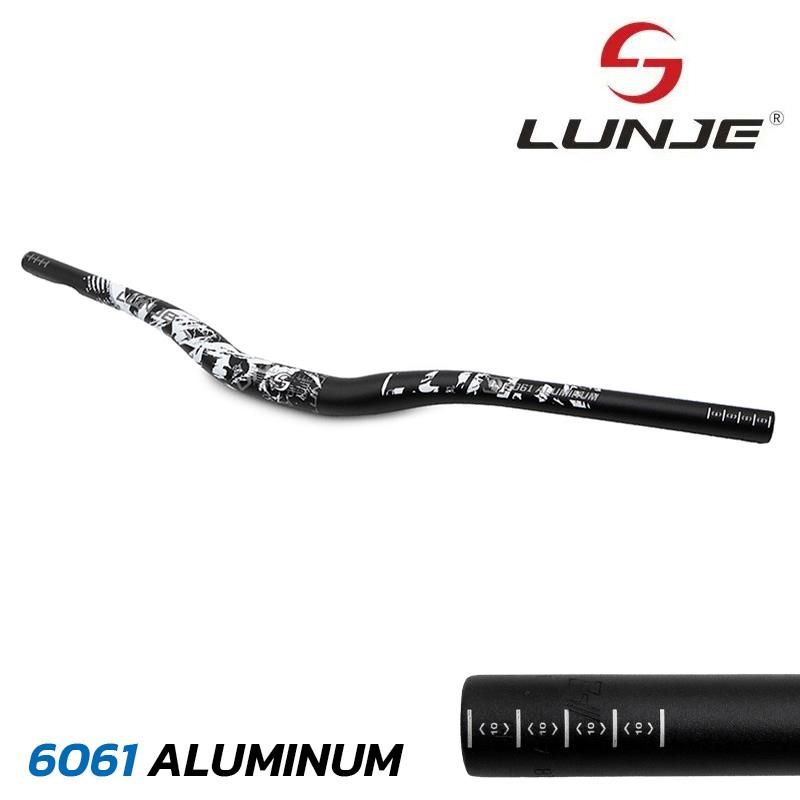 Manubrio da 720mm con elevazione 25mm blu-nero - Negro/blanco