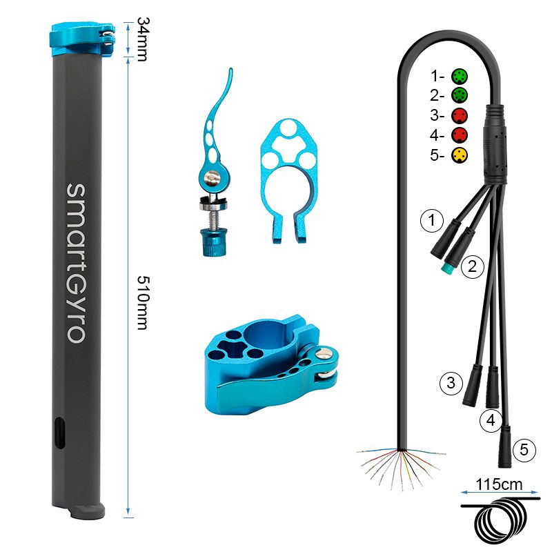 Palo con cavo e staffa originale Smartgyro Speedway / Rockway / Crossover - grigio - Gris