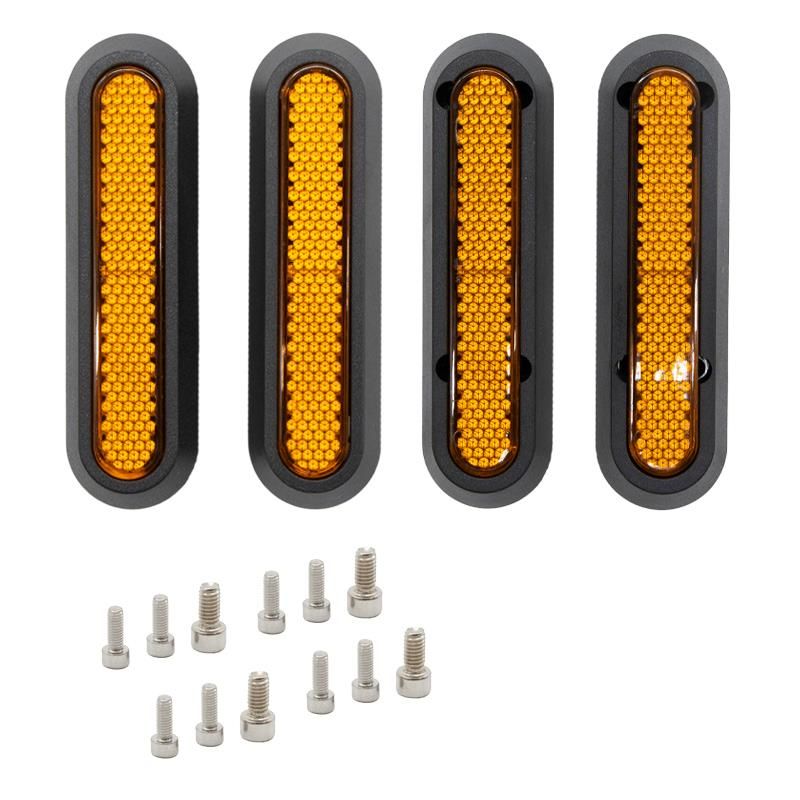 Catarifrangente con riflettore MI4 GO - Negro/naranja