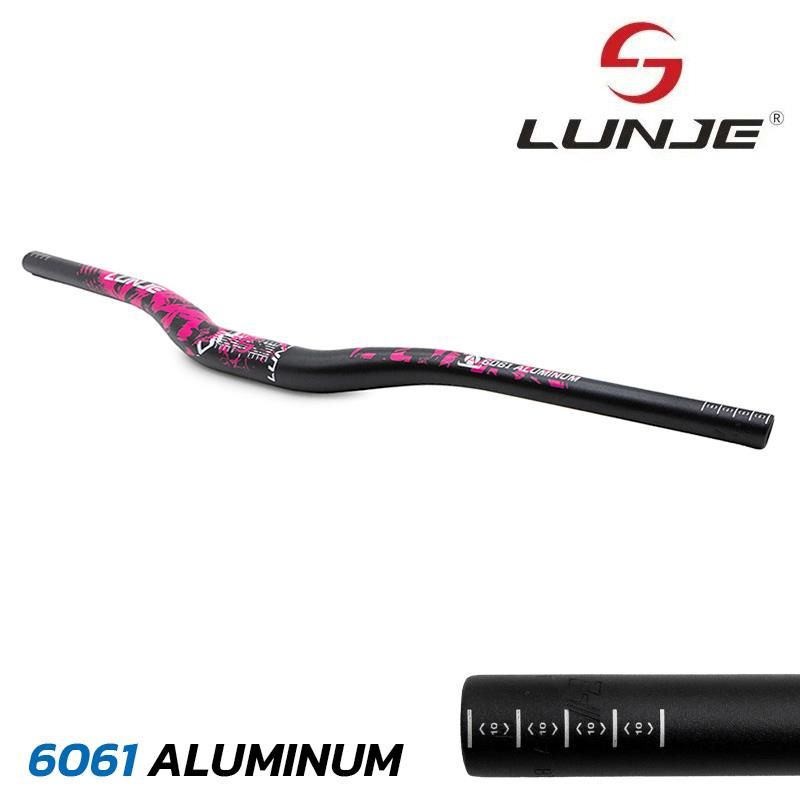 Manubrio da 720mm con elevazione 25mm blu-nero - Negro/rosa