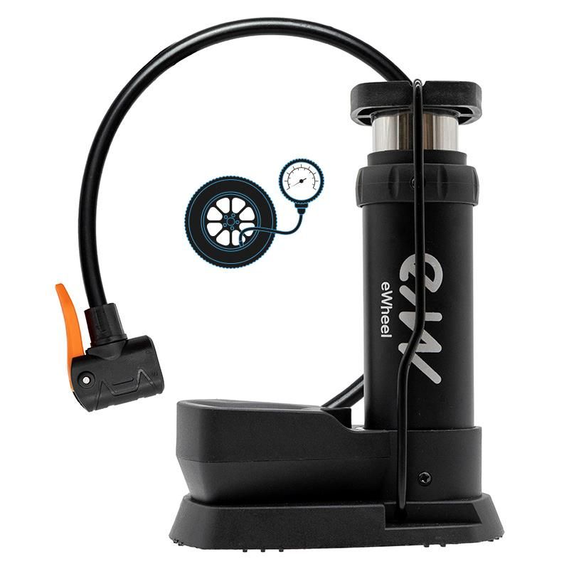 CMM620 - Gonfiatore a pedale con manometro - Ewheel - Nero