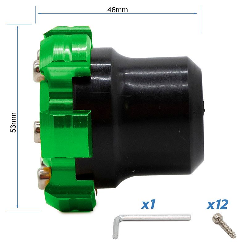Protezione decorativa antiscippo per asse motore o cerchione EWTB-006 verde - Verde