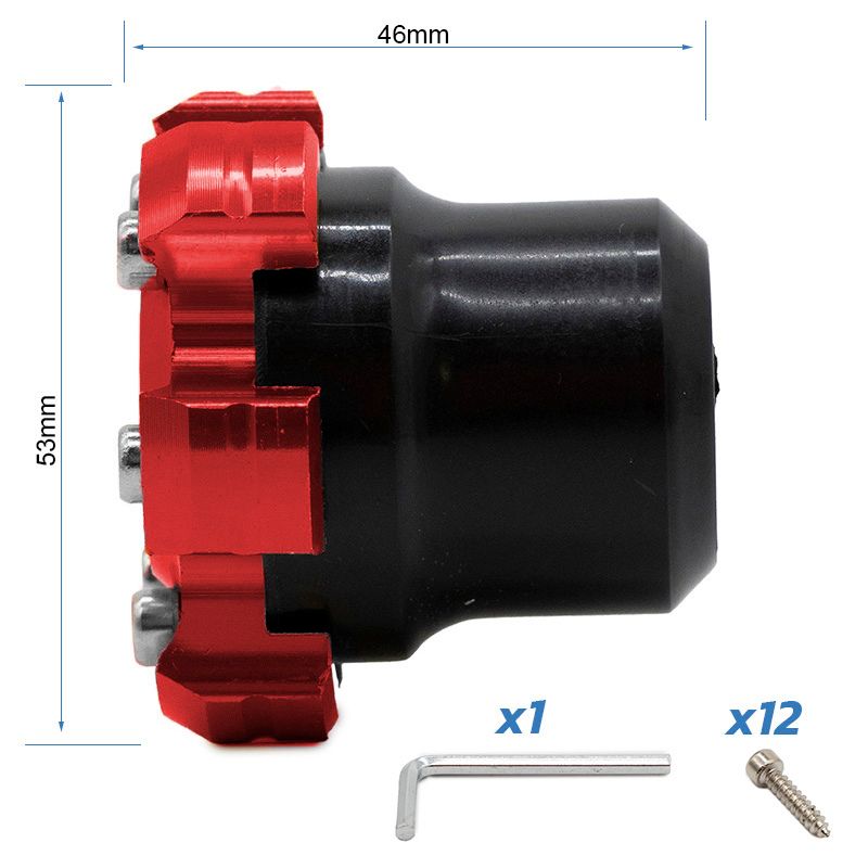 Protezione decorativa antiscippo per asse motore o cerchione EWTB-006 verde - Rosso
