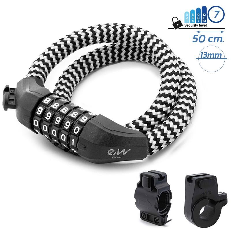 Candado de contraseña EWLK025 funda nylon blanco - Bianco