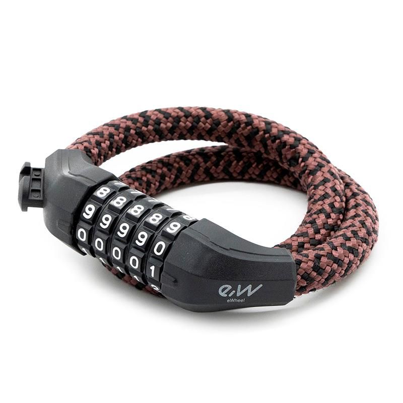 Candado de contraseña EWLK025 funda nylon blanco - Marrón