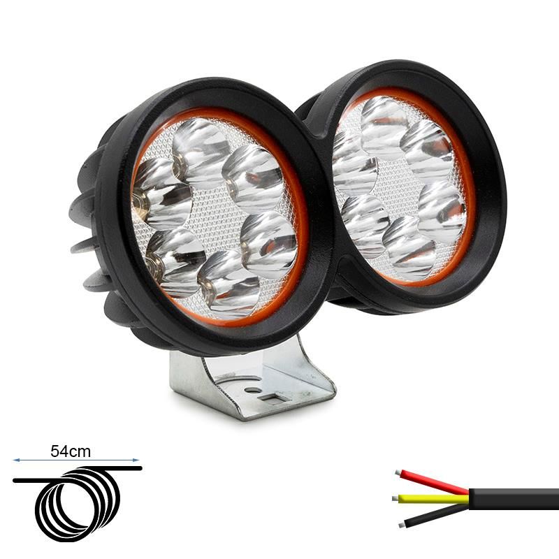 Faro anteriore con doppio faro a led EWLM001 12/72V [Ewheel] - Nero