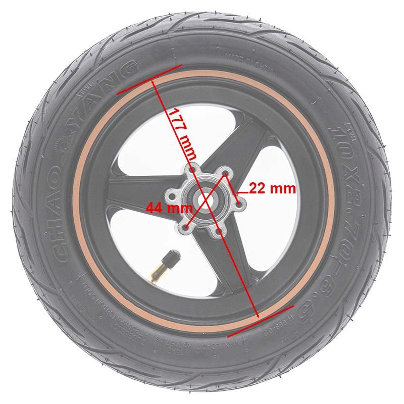 Cerchio blu 6.5/B50 con pneumatico da 10" per Smartgyro Speedway e Rockway - Marrón