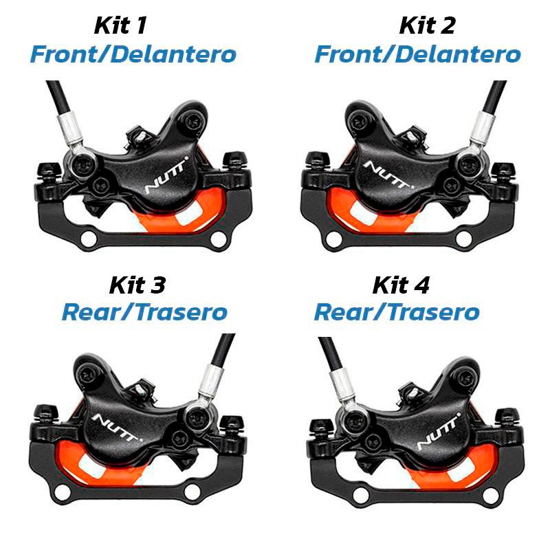 Kit freno idraulico nero A5-D Anteriore L posteriore R [NUTT]