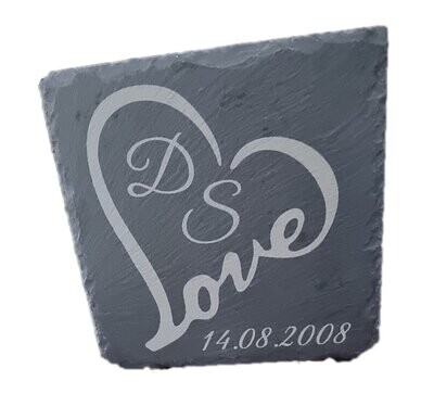 Schieferplatte Love