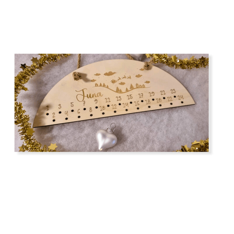Adventskalender personalisiert aus  Holz