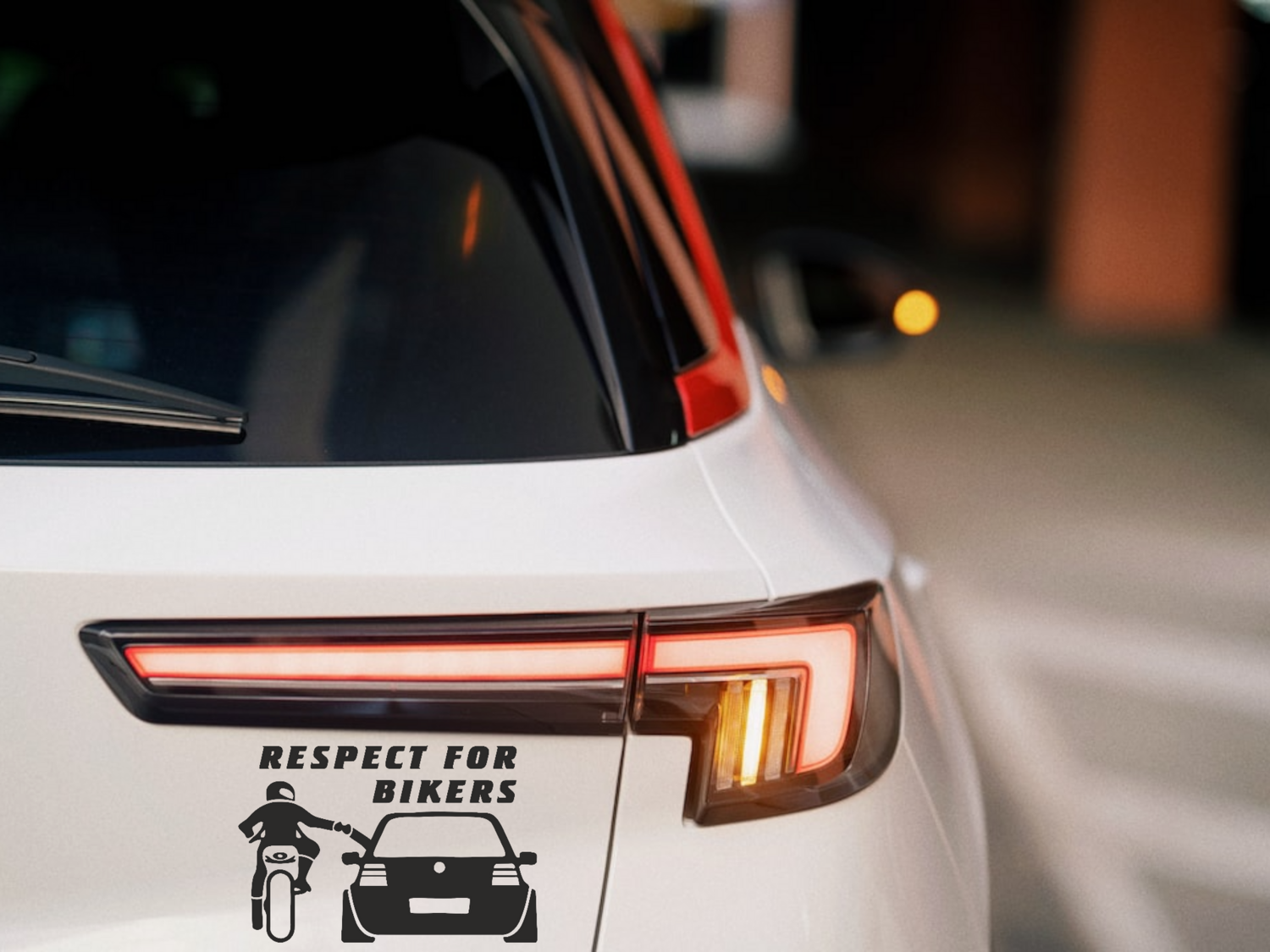 Aufkleber RESPECT BIKERS CAR