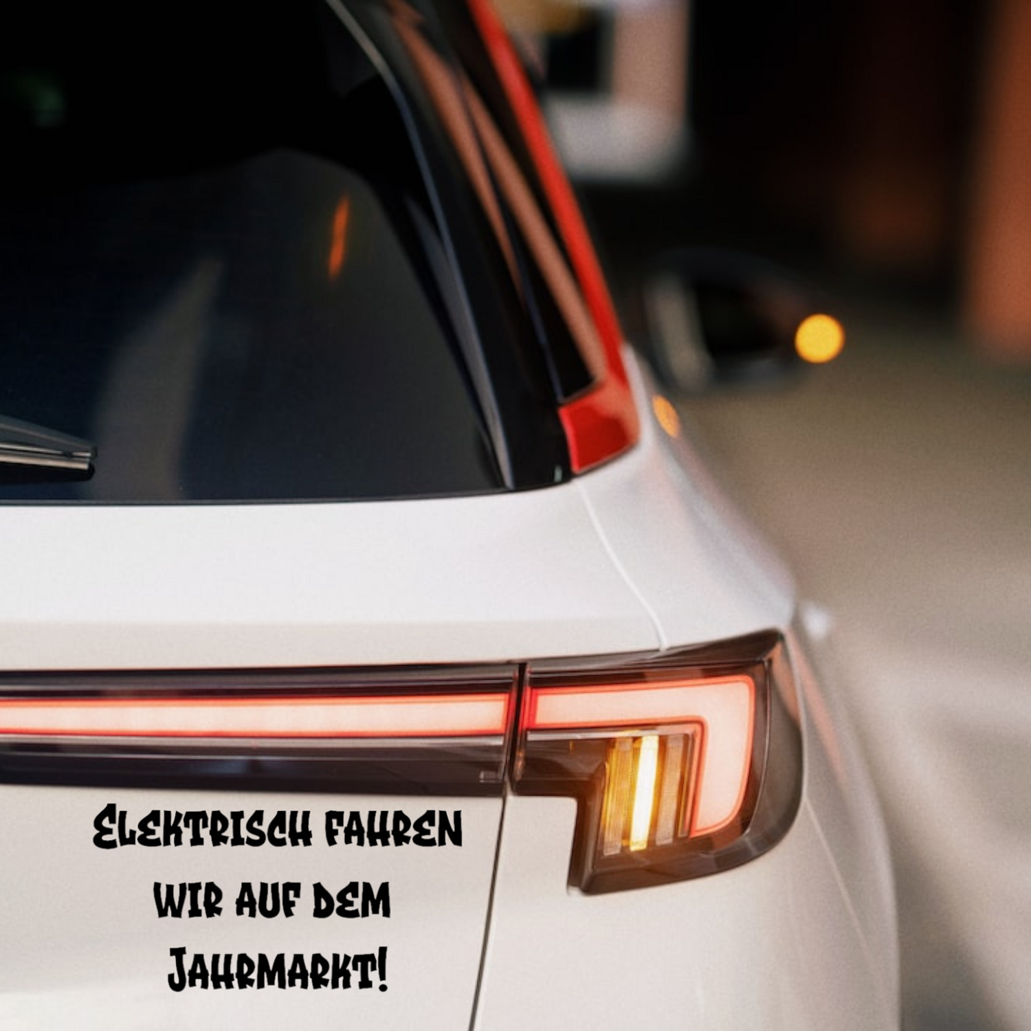 Aufkleber Elektrisch fahren wie auf dem Jahrmarkt