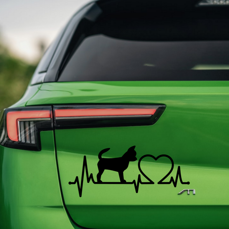 Aufkleber Chihuahua Herzschlag