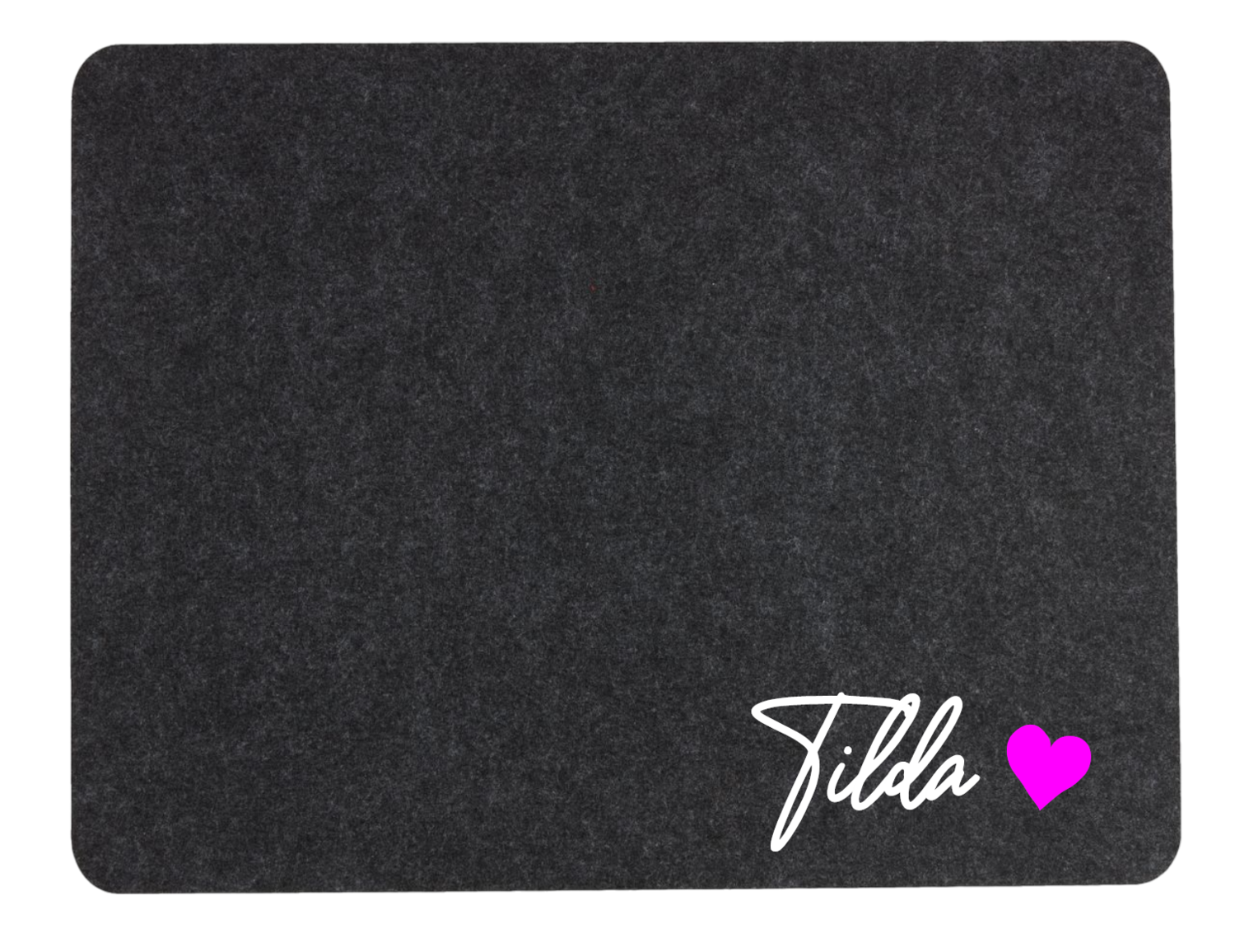 Personalisiertes Tischset mit Name und Herz