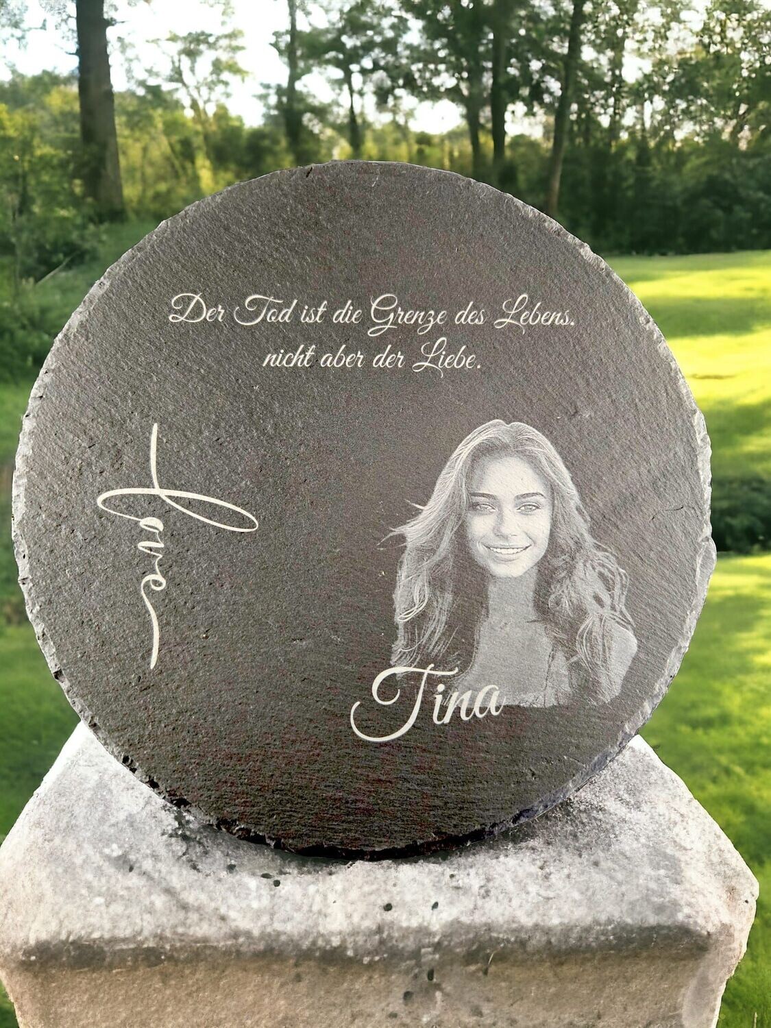 Gedenktafel Fotogravur Wunschmotiv  Wunschgravur