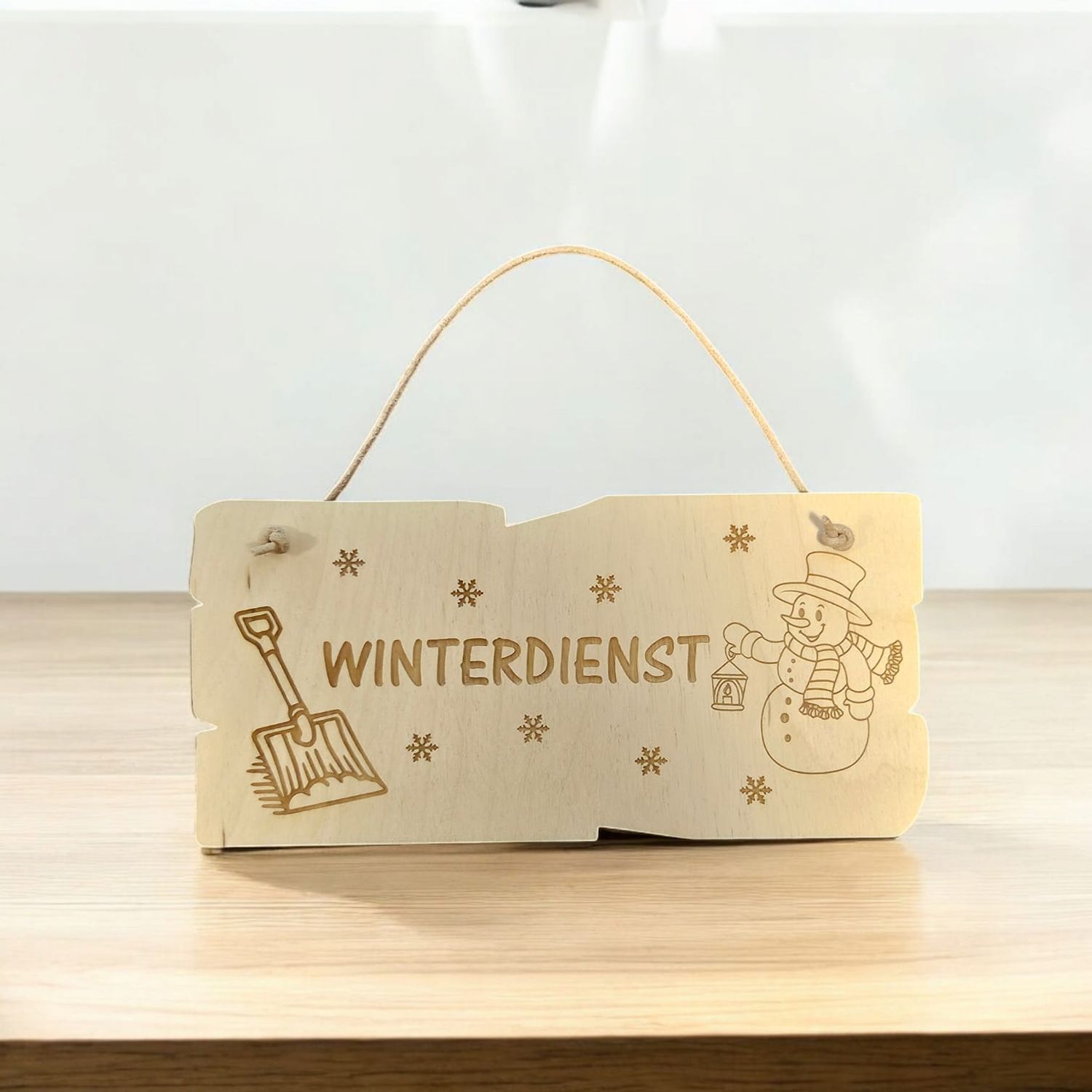 Holzschild WINTERDIENST