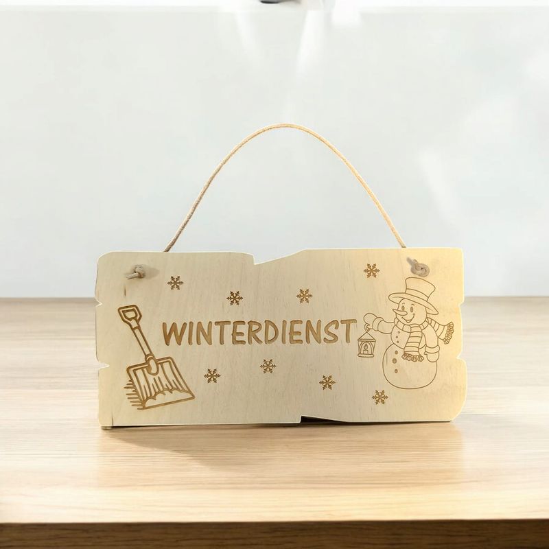 Holzschild WINTERDIENST
