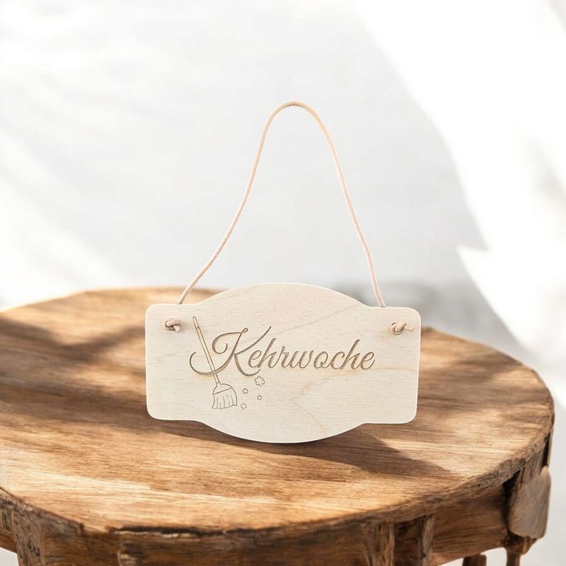 Holzschild KEHRWOCHE