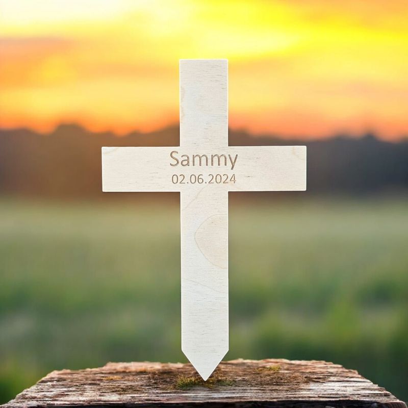 Holzkreuz für Kleintiere Sammy