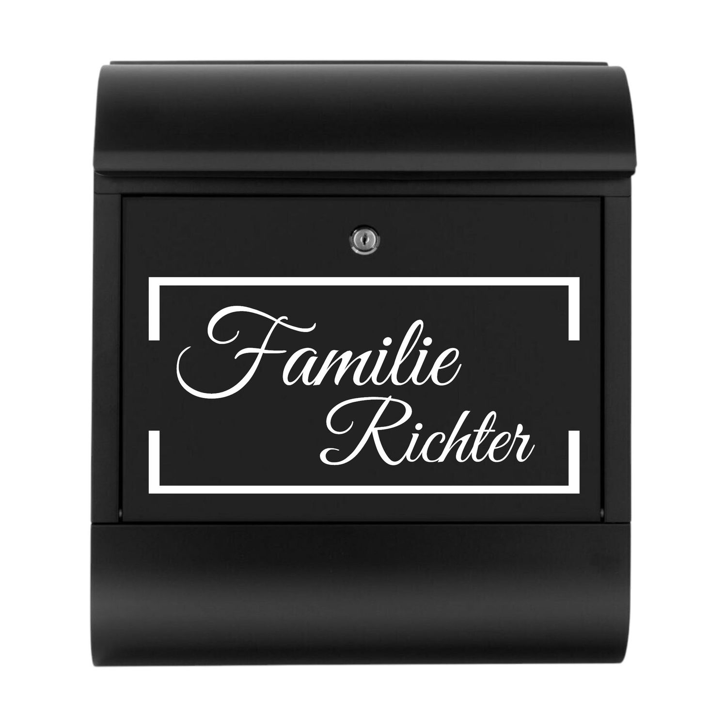 Briefkastenbeschriftung  Name mit Rahmen