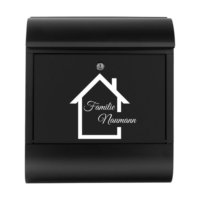 Brifkastenaufkleber Haus Name